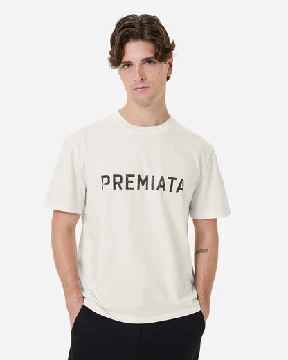 White Cotton Printed T-Shirt